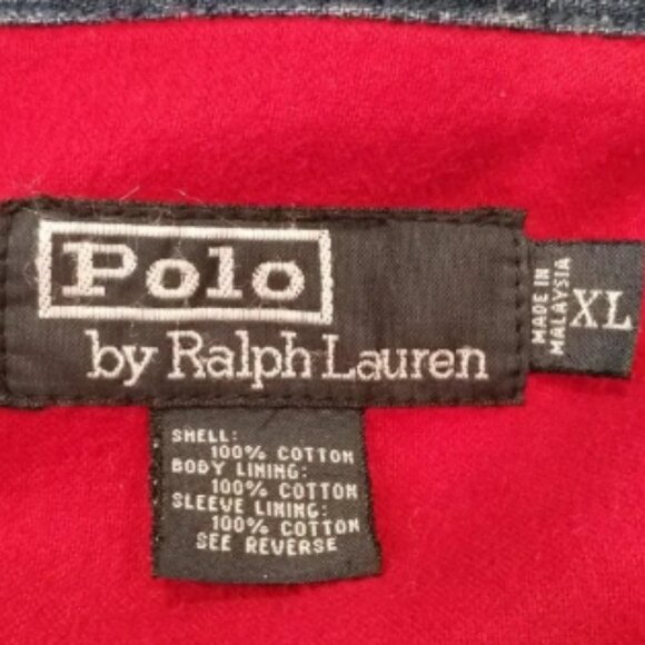 Polo Ralph Lauren Harrington Denim Jacket Vintage Size XL - Picture 7 of 10